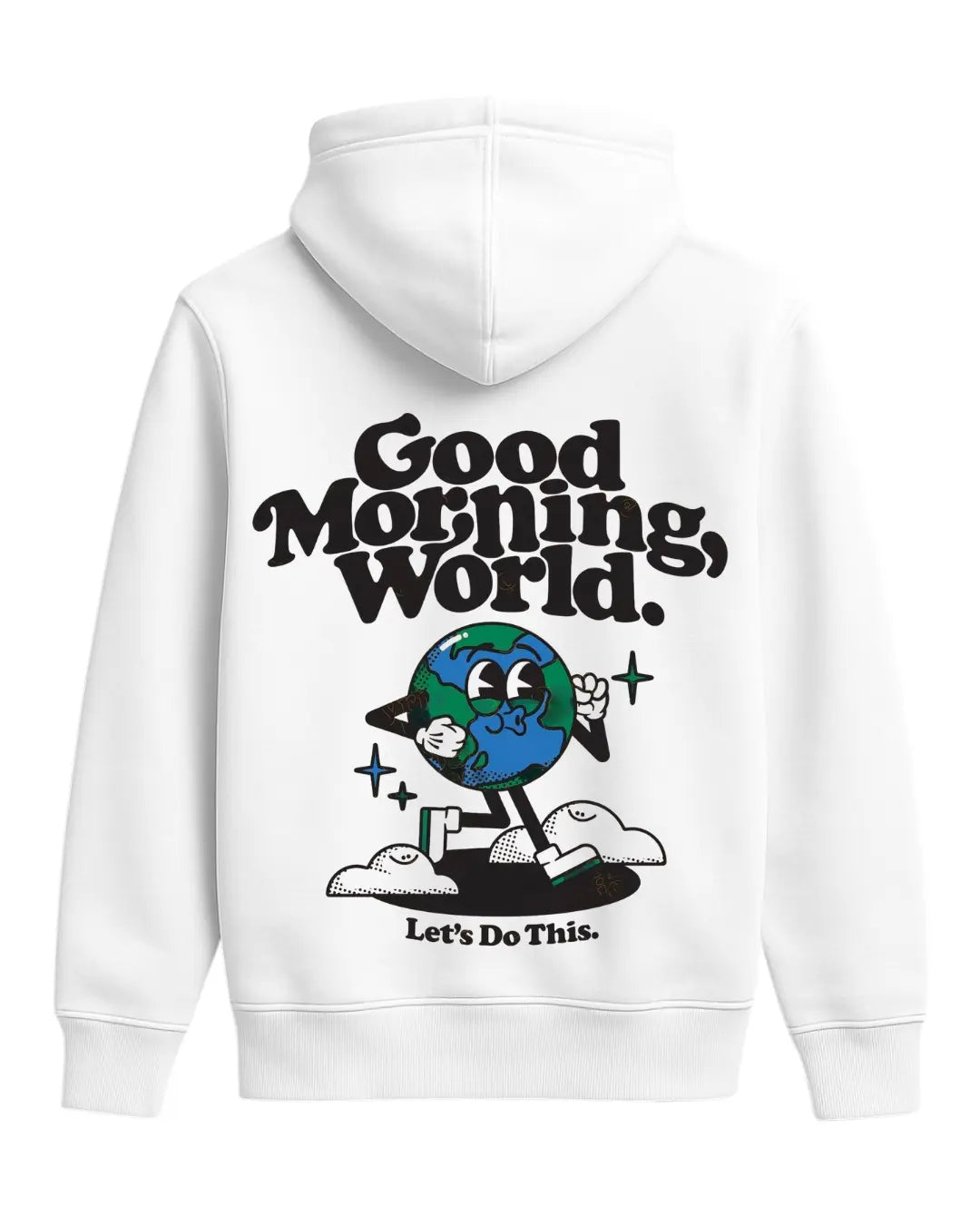 Good Morning World Oversize Hoodie Lorinfo