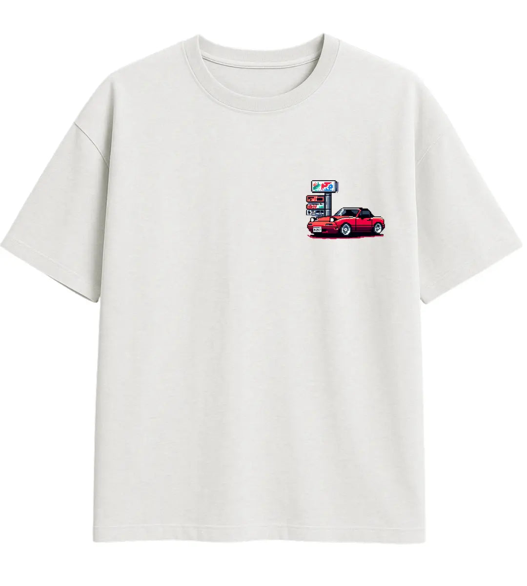 Pixel Gas Stop Oversize T-Shirt Lorinfo