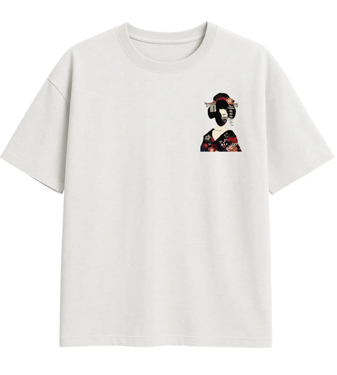 Crimson Geisha Oversize T-Shirt Lorinfo