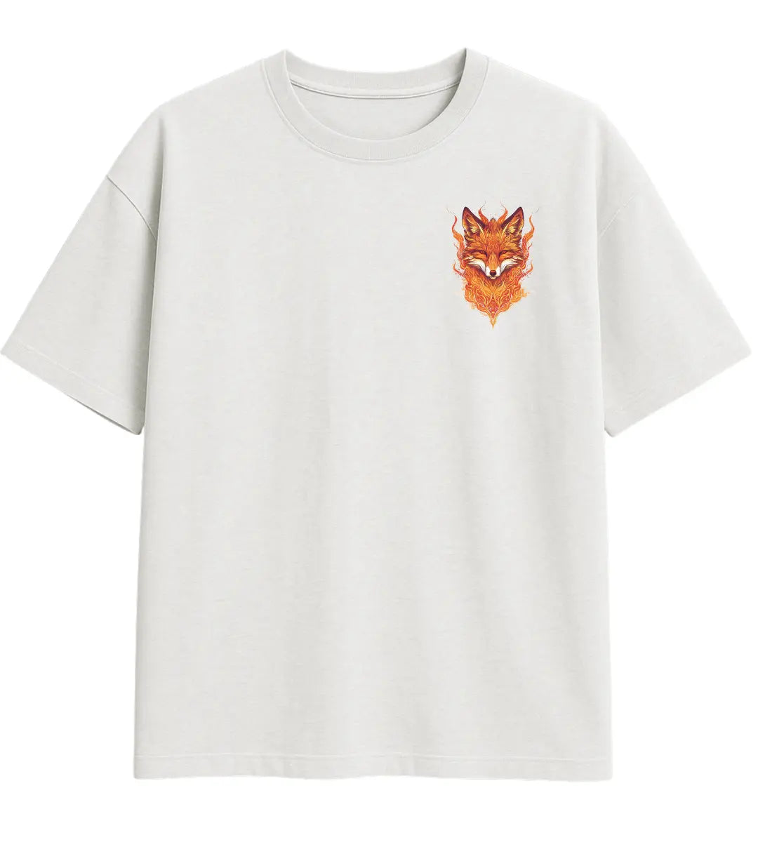 Flame Fox Oversize T-Shirt Lorinfo