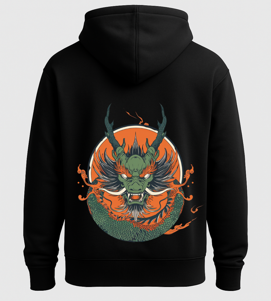 Emerald Flame Dragon Hoodie