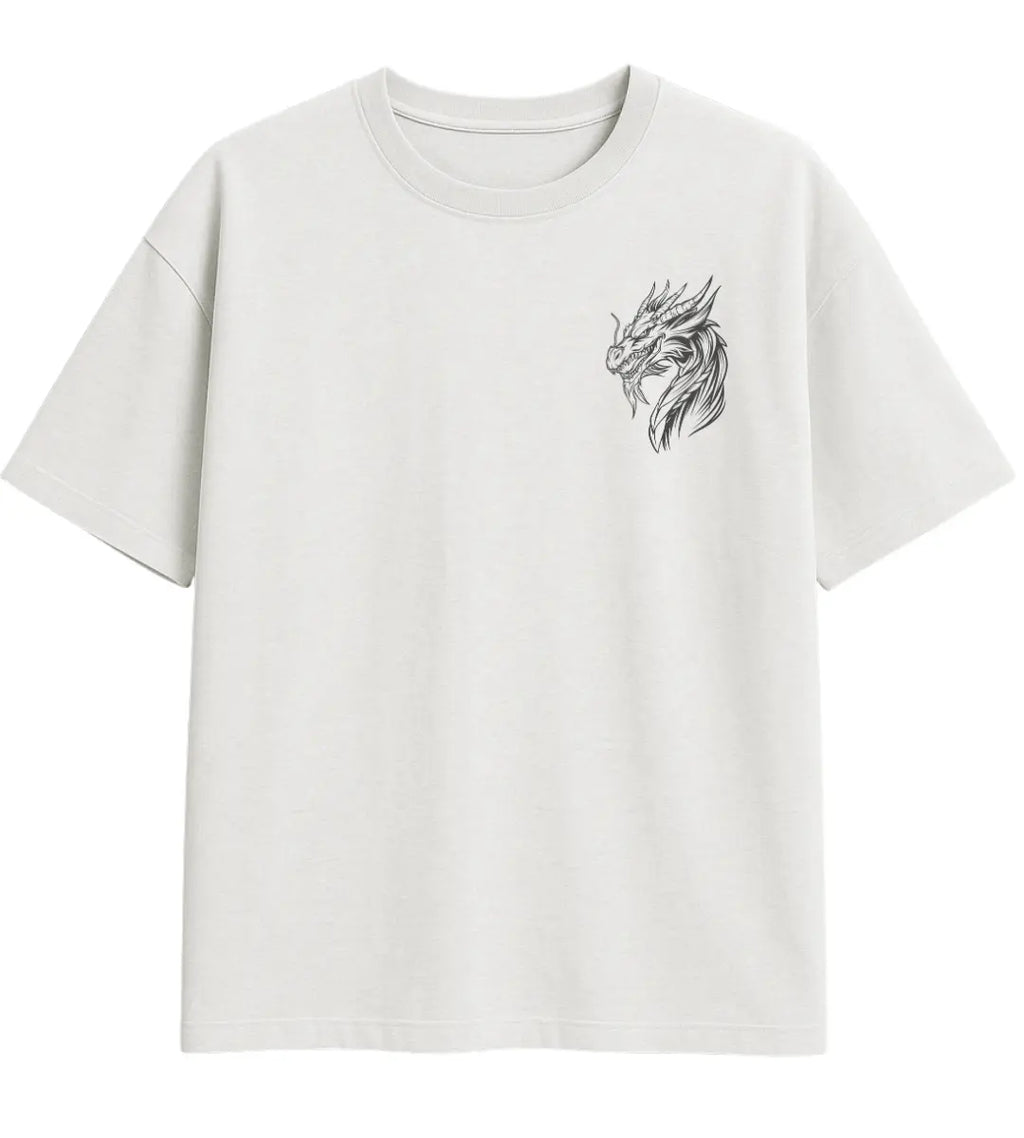 Steel Horn Dragon Oversize T-Shirt Lorinfo