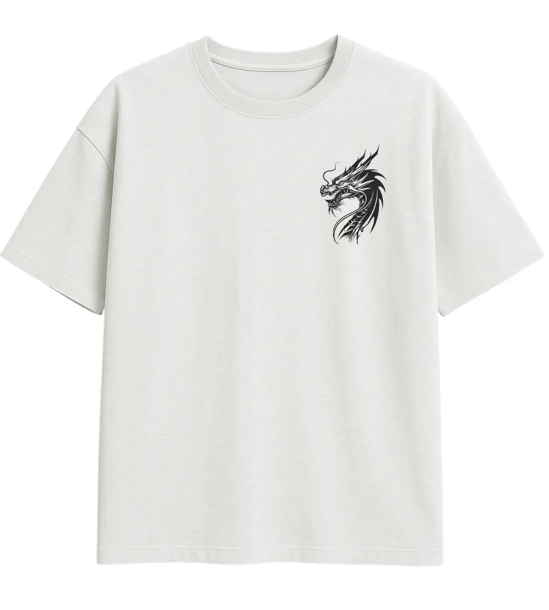 Obsidian Flame Dragon Oversize T-Shirt Lorinfo