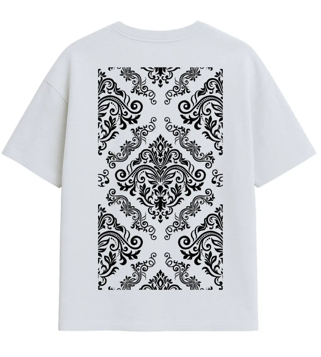 Silver Lace Oversize T-Shirt Lorinfo