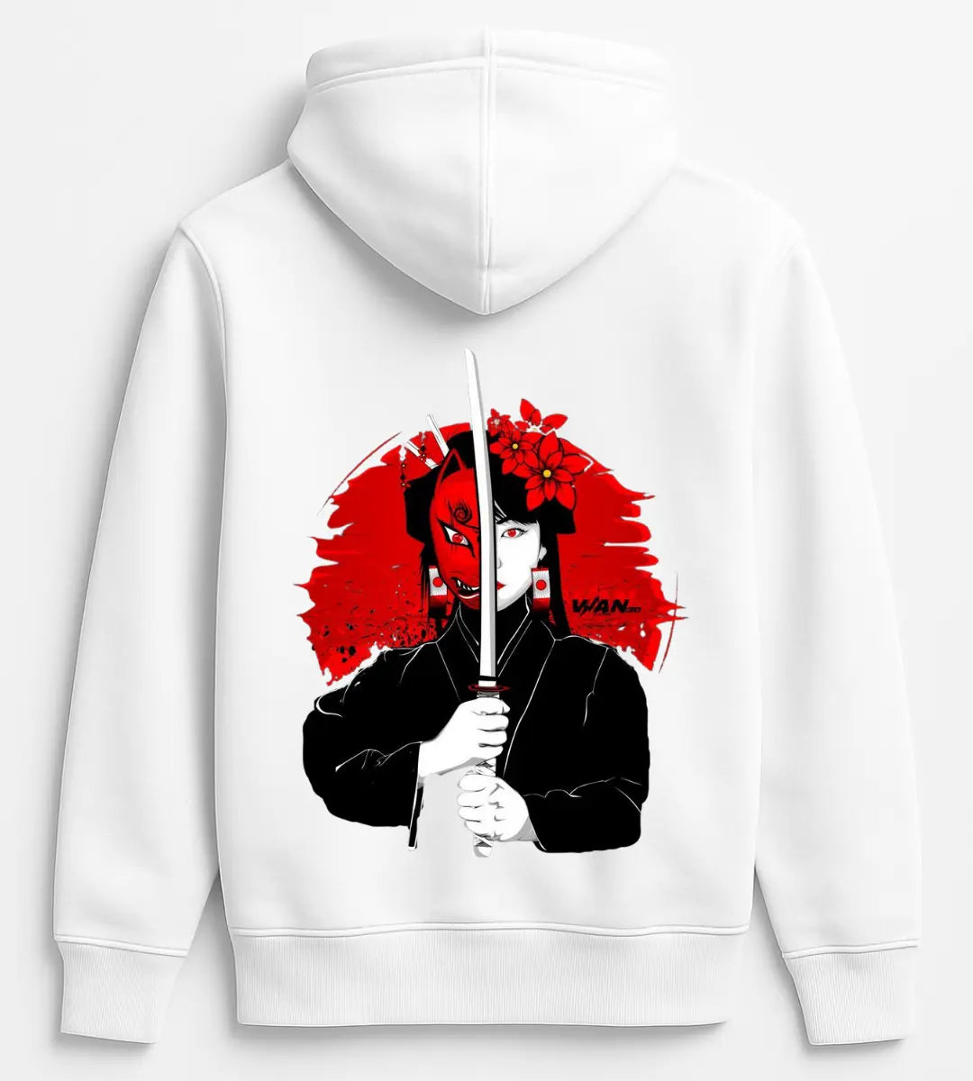 Oni Mask Warrior Hoodie Lorinfo