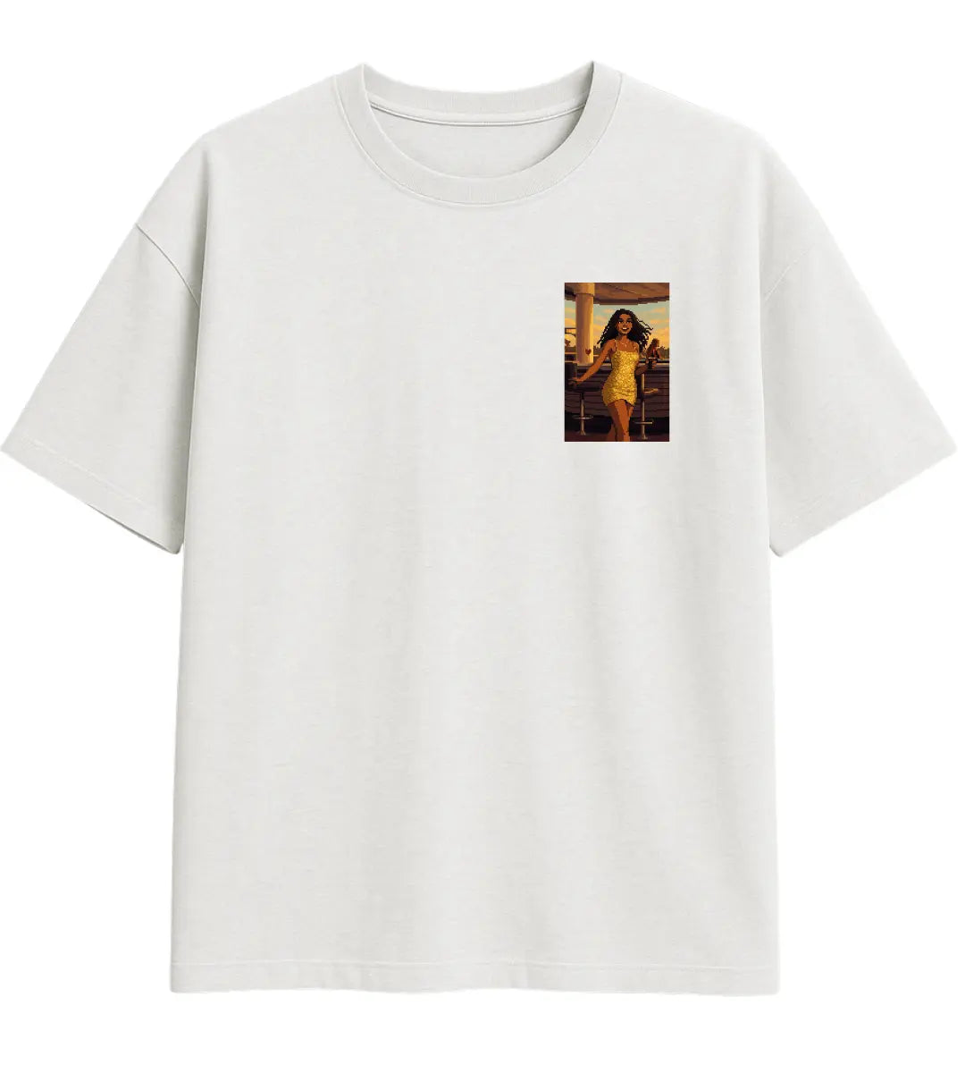 Golden Sunset Oversize T-Shirt Lorinfo