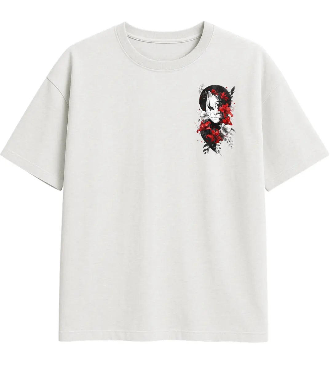 Kitsune Blossom Oversize T-Shirt Lorinfo