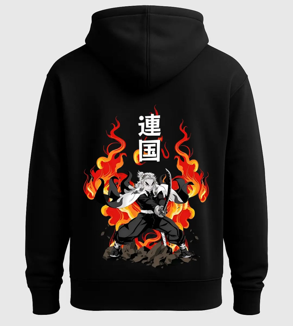 Flame Hashira Hoodie Lorinfo