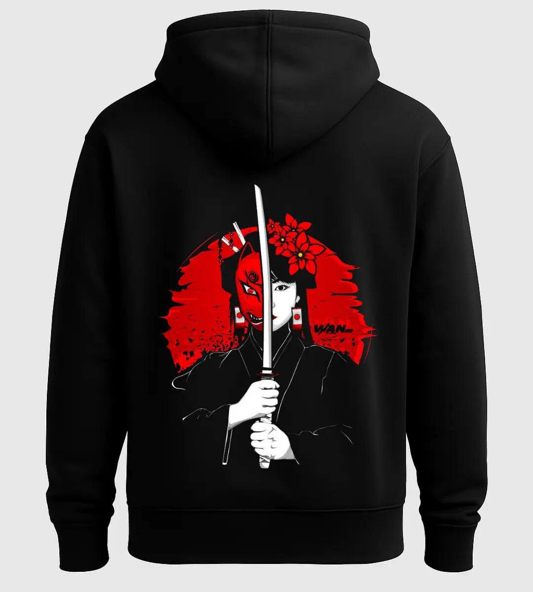 Oni Mask Warrior Hoodie Lorinfo