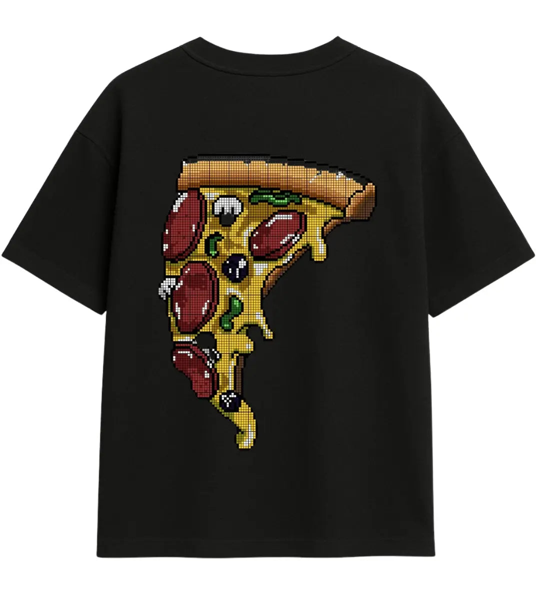 Pixel Pizza Slice Oversize T-Shirt Lorinfo