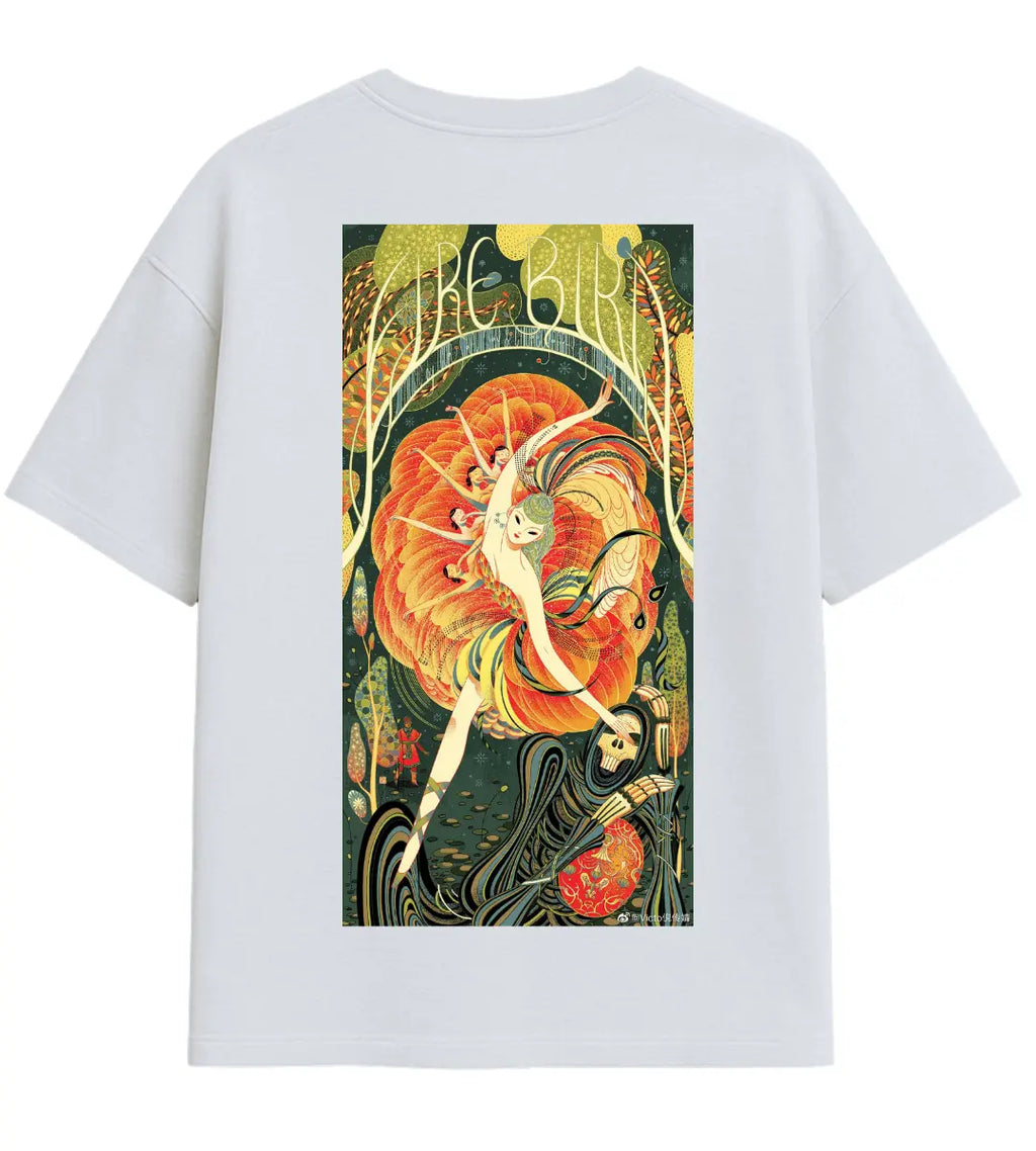 Flame Dance Oversize T-Shirt Lorinfo
