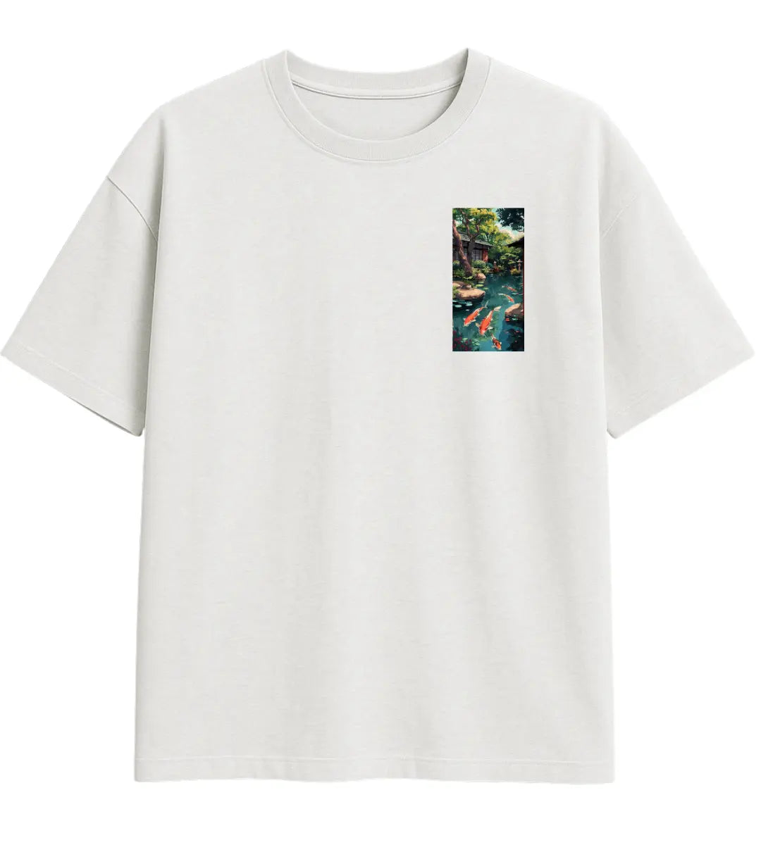 Zen Garden Koi Oversize T-Shirt Lorinfo