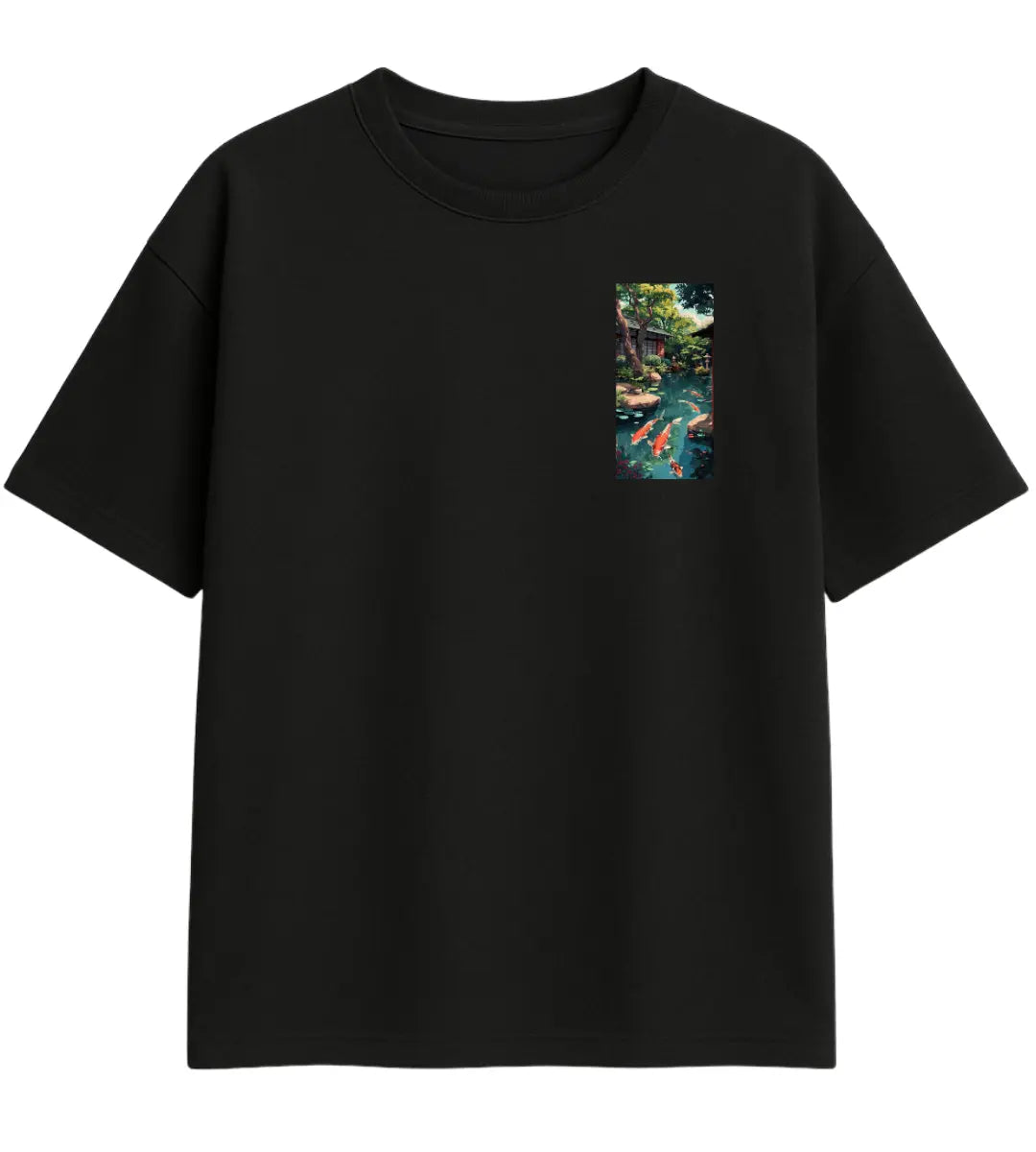 Zen Garden Koi Oversize T-Shirt Lorinfo