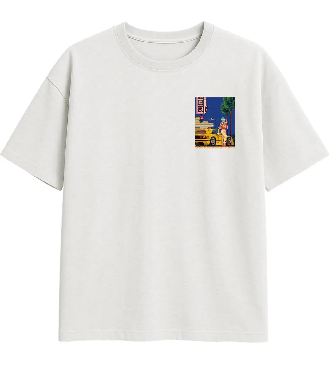 Neon Sushi Rider Oversize T-Shirt Lorinfo