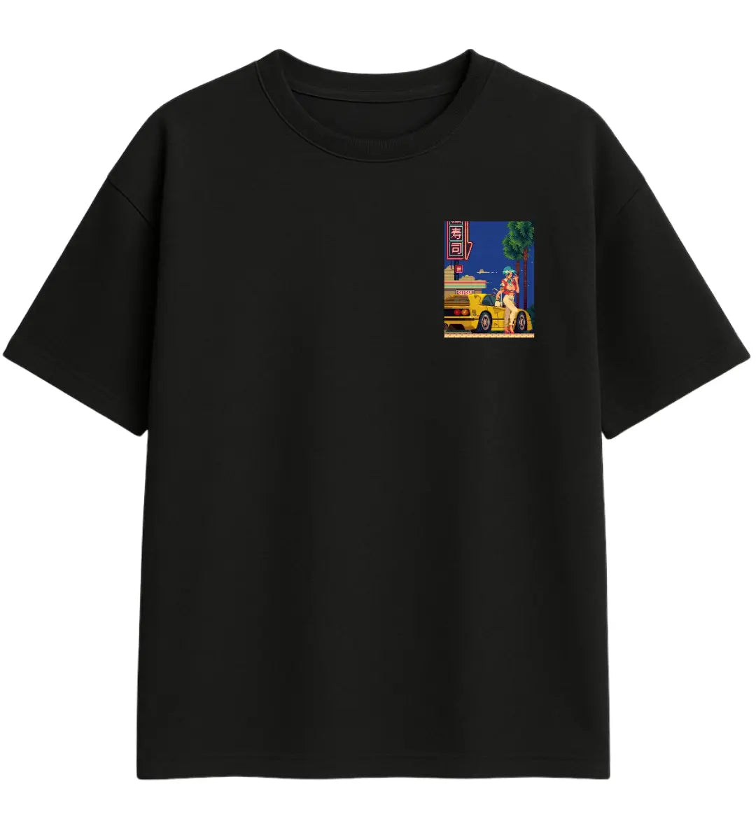 Neon Sushi Rider Oversize T-Shirt Lorinfo
