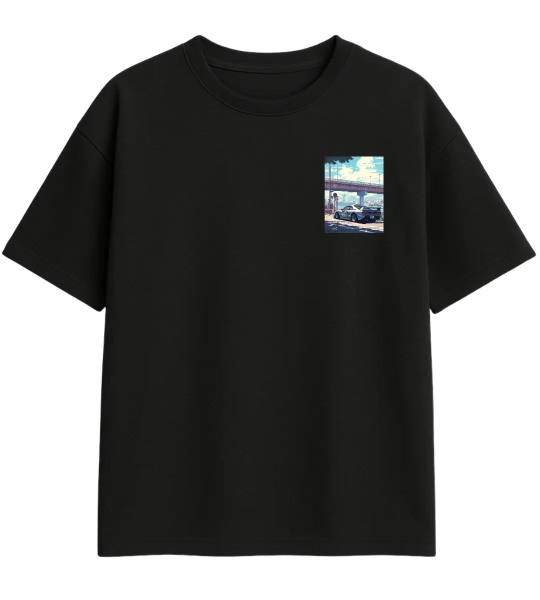 Pixel Drift Oversize T-Shirt Lorinfo