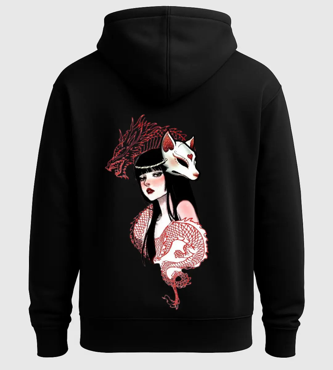 Dragon & Kitsune Hoodie Lorinfo