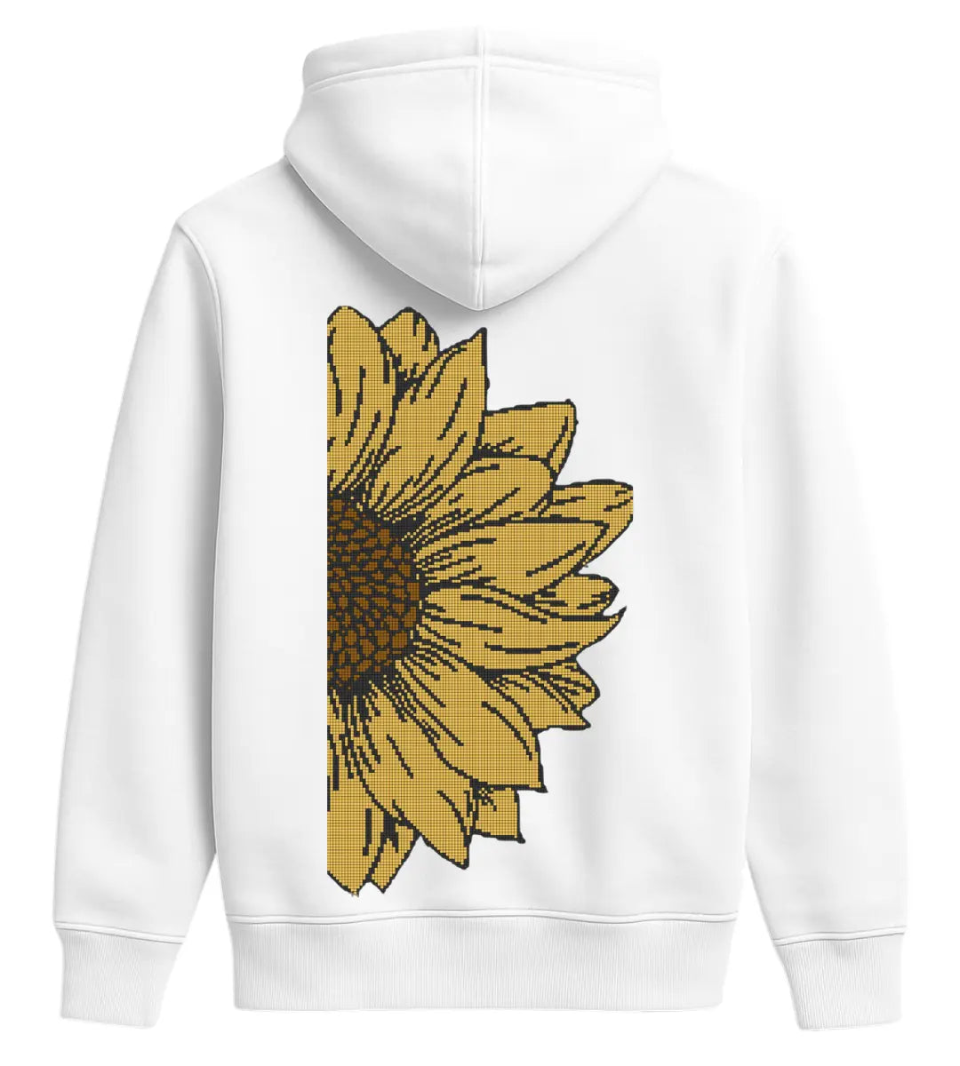 Sunflower Pixel Bloom Hoodie Lorinfo