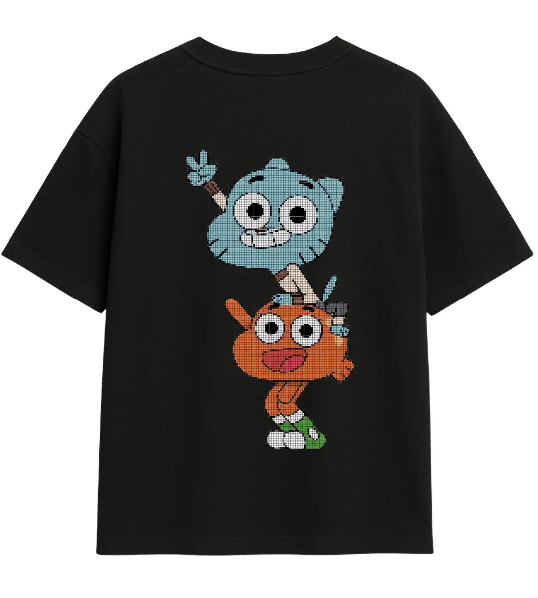 Pixel Gumball & Darwin Oversize T-Shirt Lorinfo