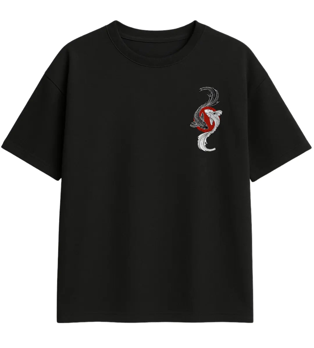 Yin Yang Moon Oversize T-Shirt Lorinfo