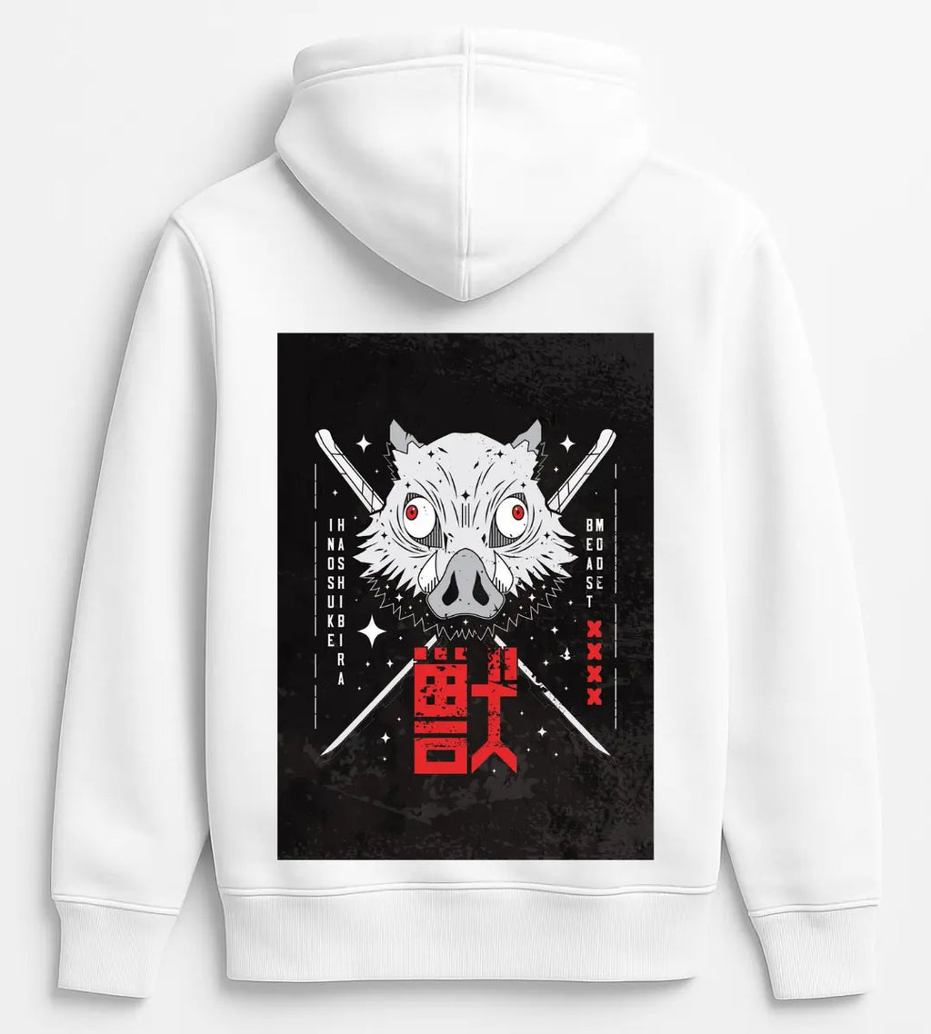 Inosuke Boar Mask Hoodie Lorinfo