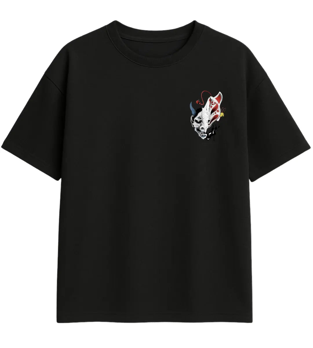 Oni & Kitsune Oversize T-Shirt Lorinfo