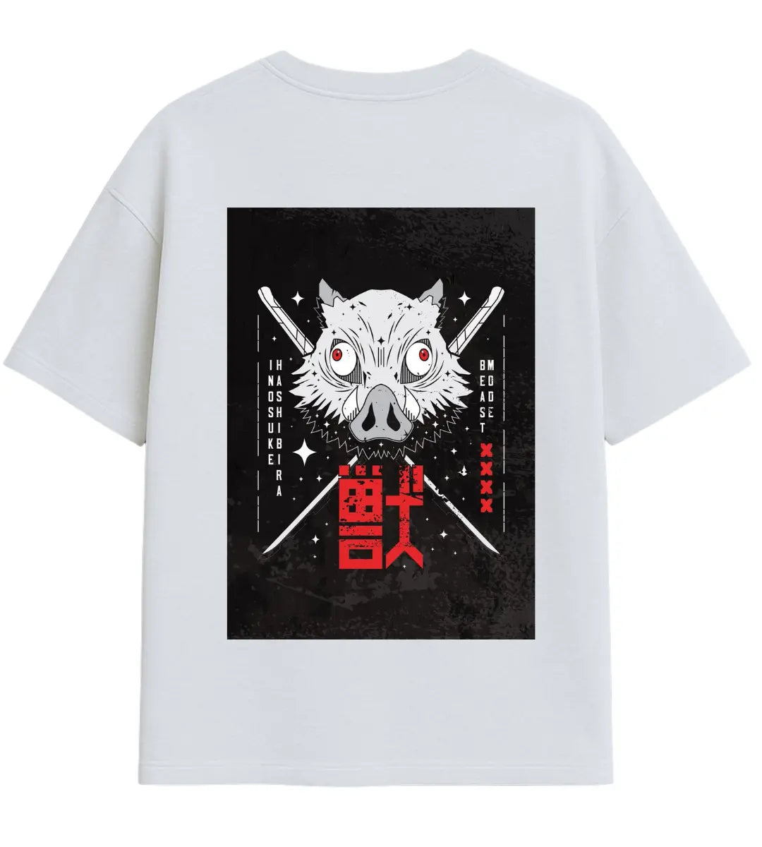 Inosuke Boar Mask Oversize T-Shirt Lorinfo