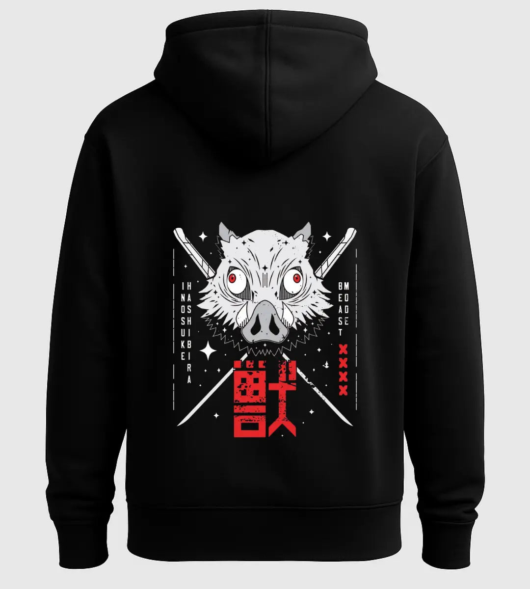 Inosuke Boar Mask Hoodie Lorinfo