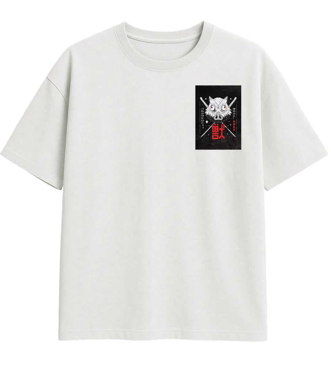 Inosuke Boar Mask Oversize T-Shirt Lorinfo