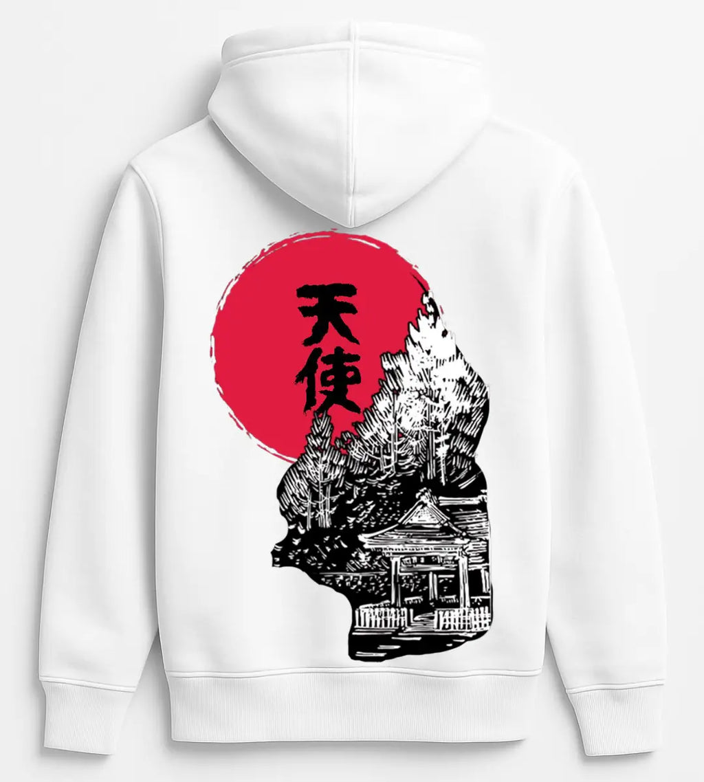 Red Sun Temple Hoodie Lorinfo