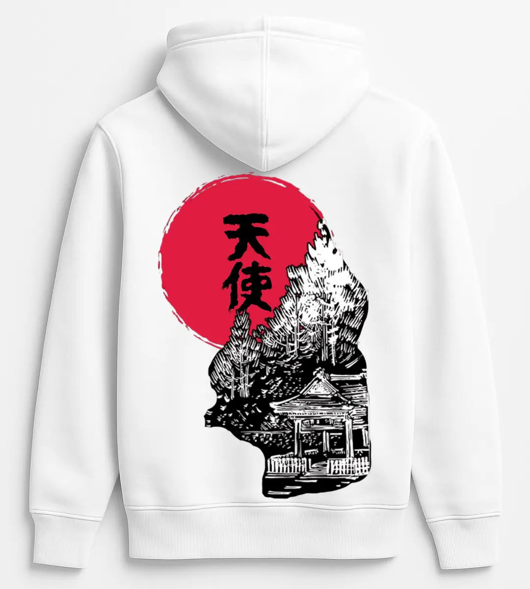 Red Sun Temple Hoodie Lorinfo