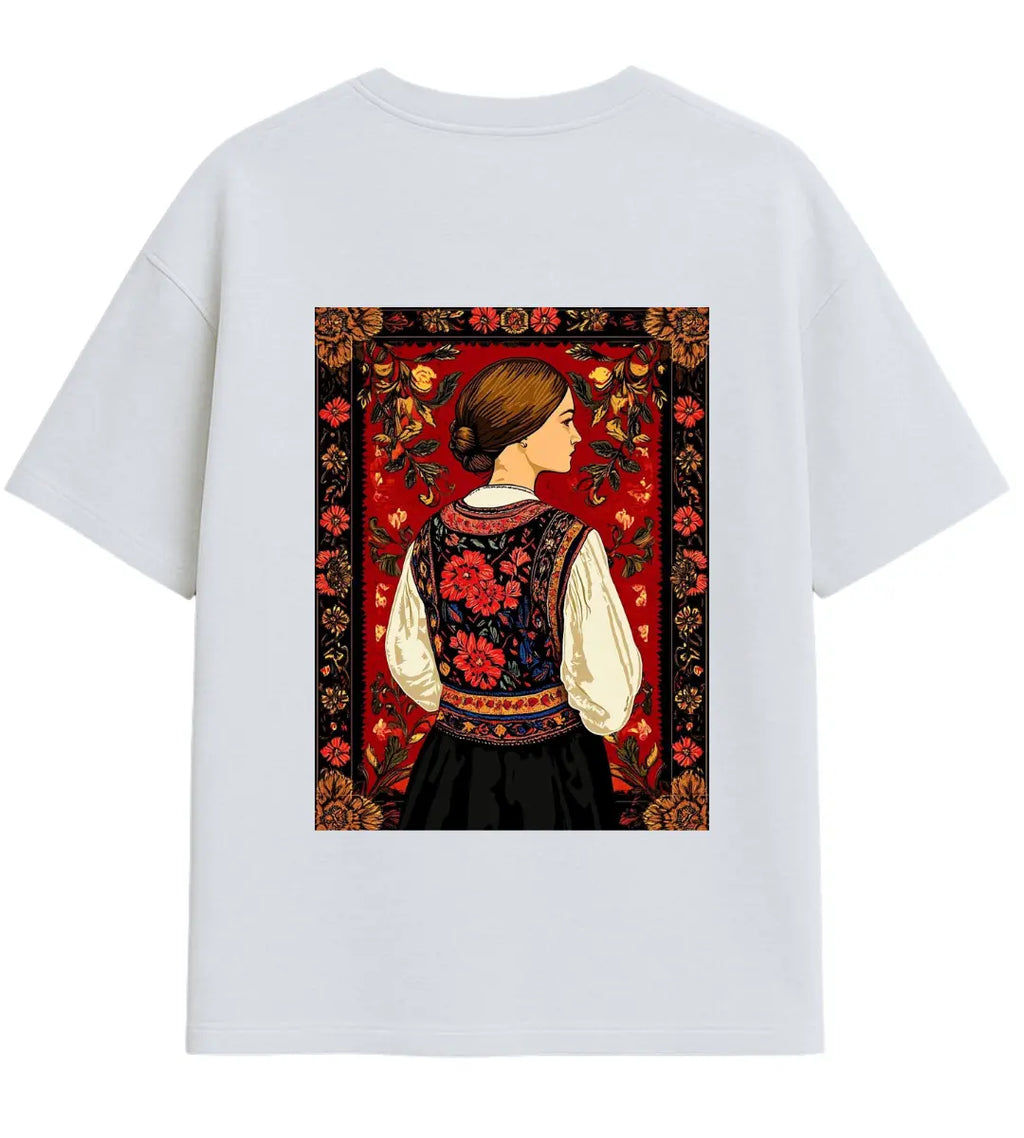 Red Spring Oversize T-Shirt Lorinfo