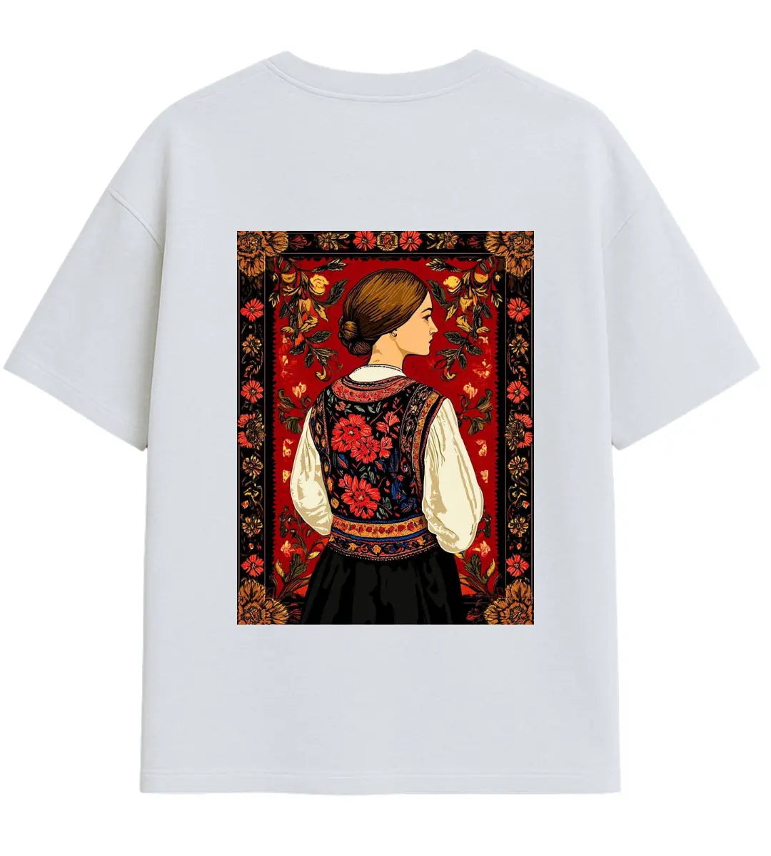 Red Spring Oversize T-Shirt Lorinfo