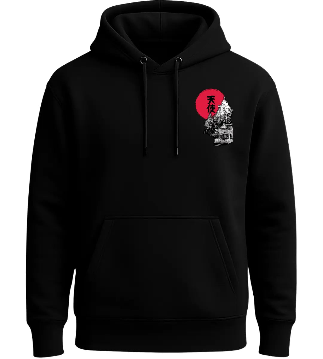 Red Sun Temple Hoodie Lorinfo