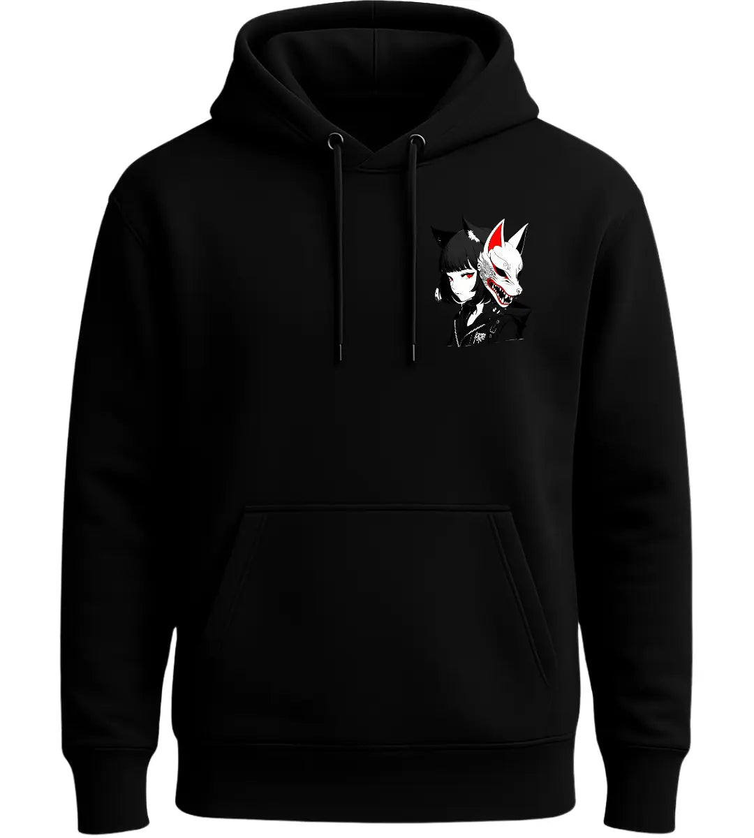 Kitsune Spirit Girl Hoodie Lorinfo