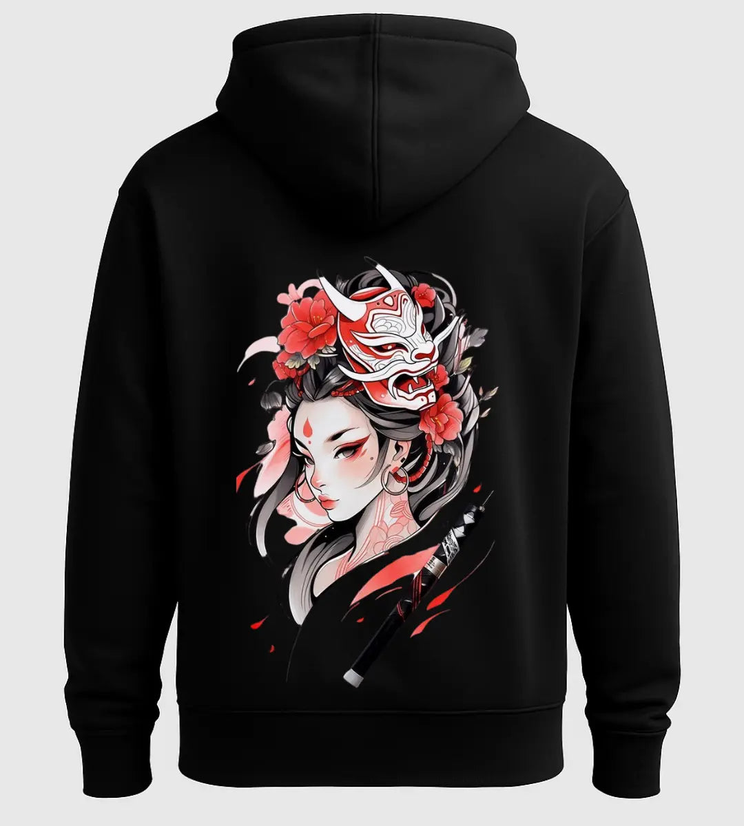 Geisha Warrior Hoodie Lorinfo