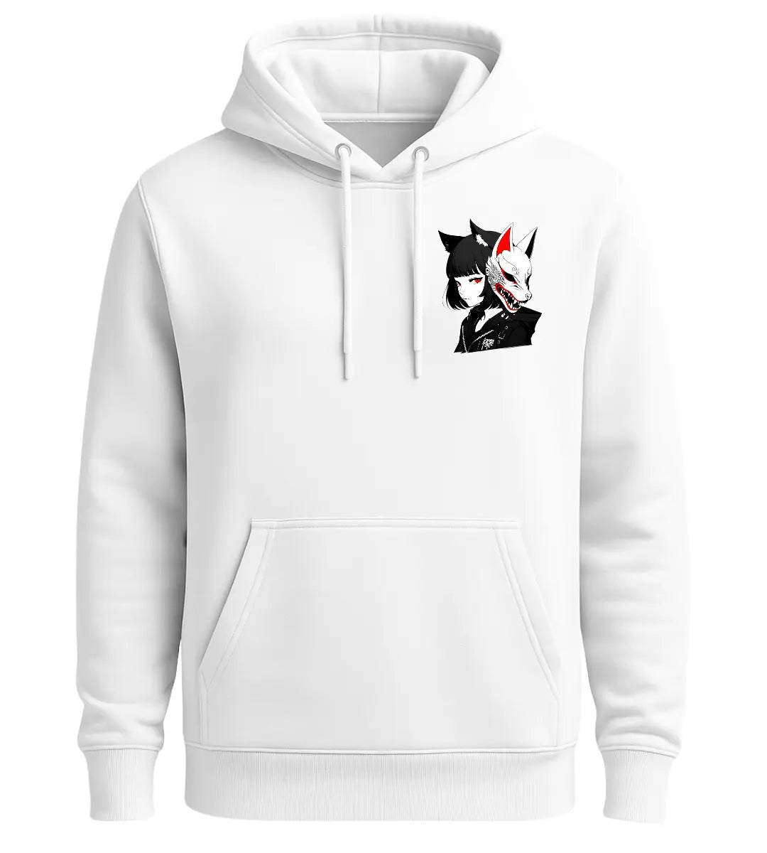 Kitsune Spirit Girl Hoodie Lorinfo