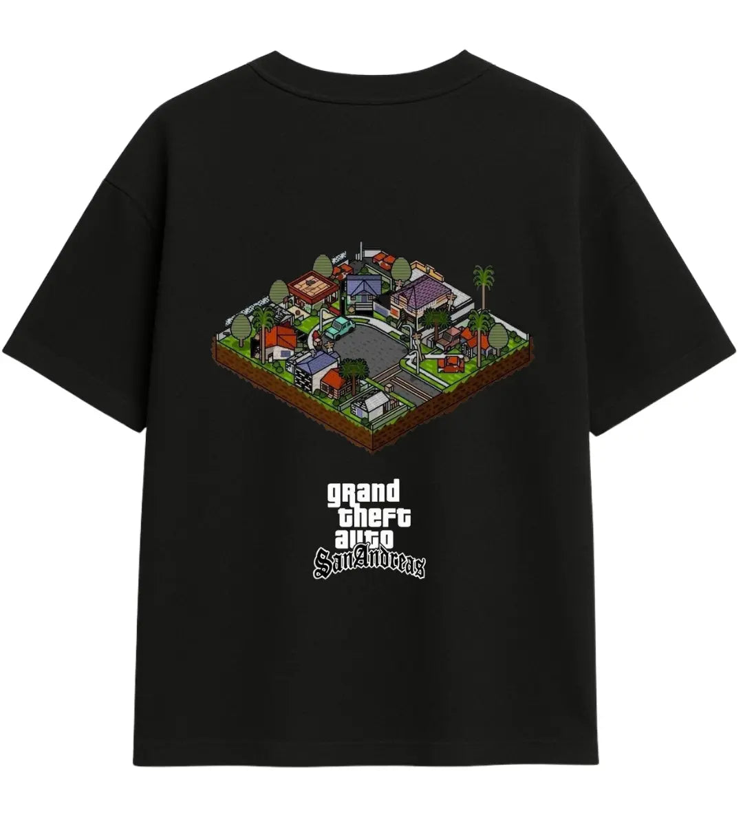 San Andreas Pixels Oversize T-Shirt Lorinfo