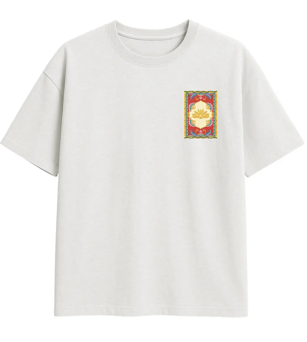 Golden Lotus Oversize T-Shirt Lorinfo