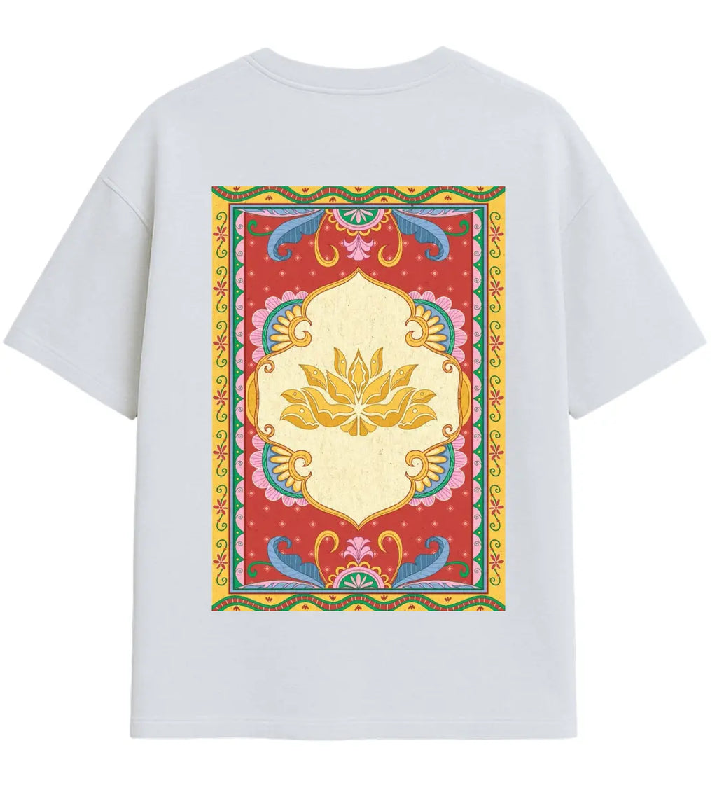 Golden Lotus Oversize T-Shirt Lorinfo