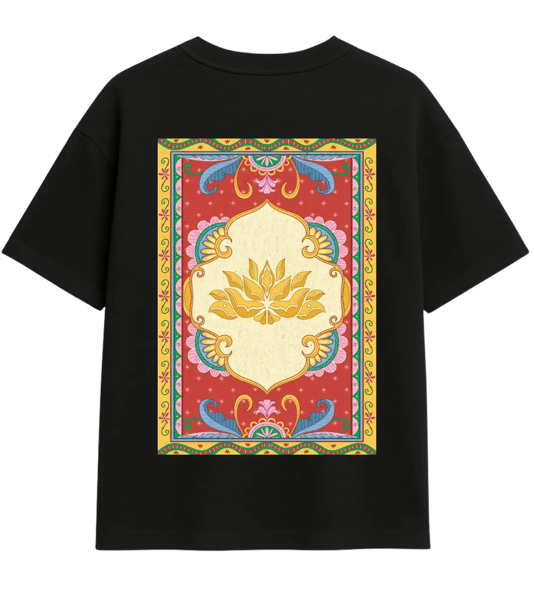 Golden Lotus Oversize T-Shirt Lorinfo
