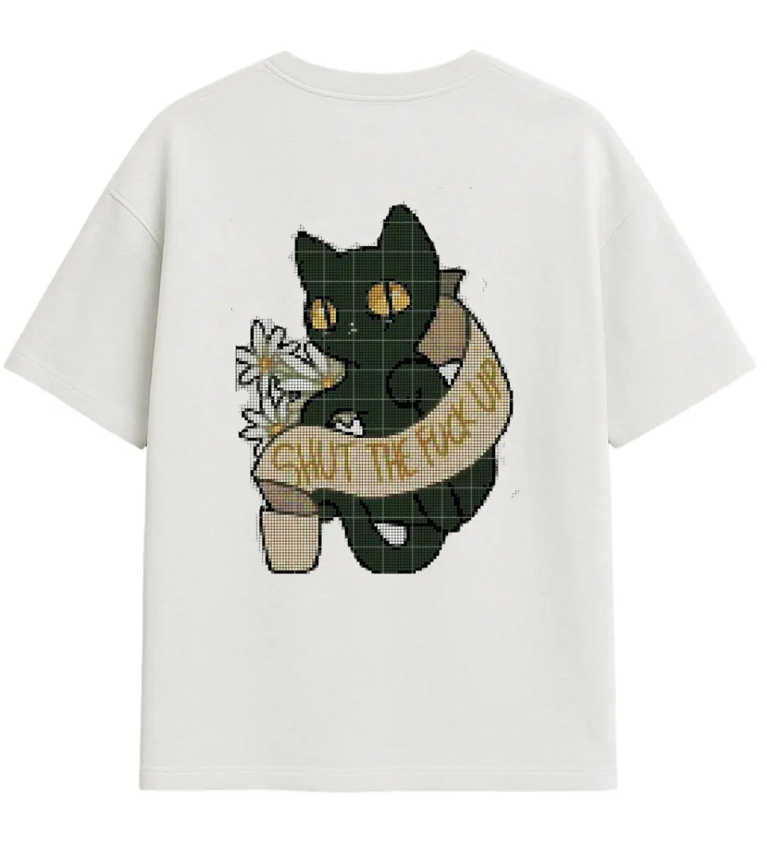 Dark Rebel Cat Oversize T-Shirt Lorinfo