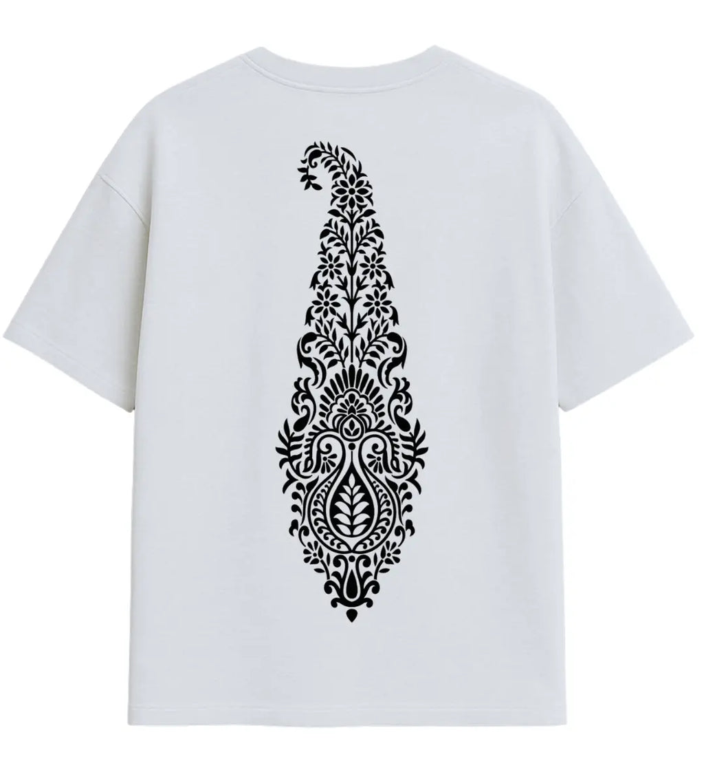 Paşa Deseni Oversize T-Shirt Lorinfo