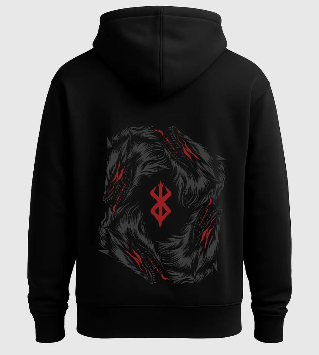 Wolf Rune Hoodie Lorinfo