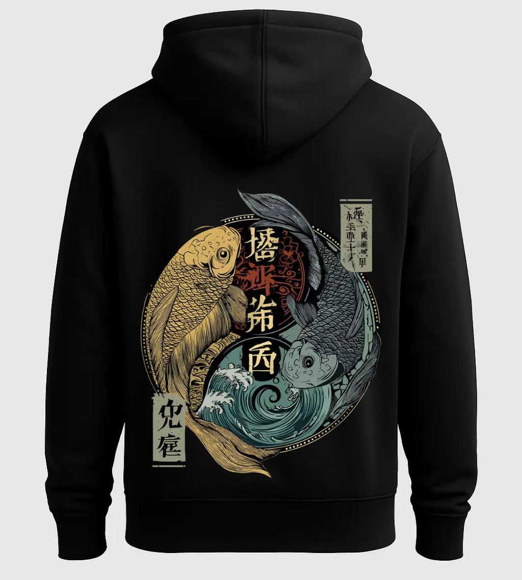 Altın & Gece Koi Hoodie Lorinfo