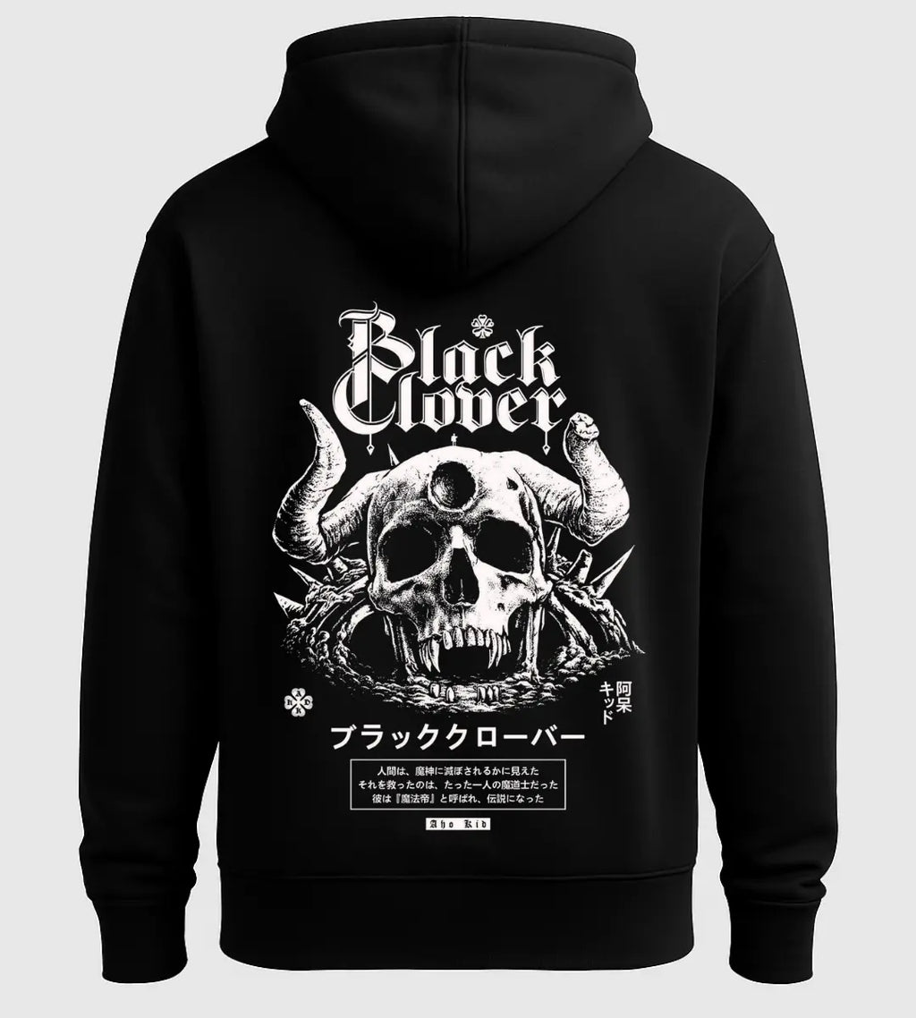Black Clover Skull Hoodie Lorinfo