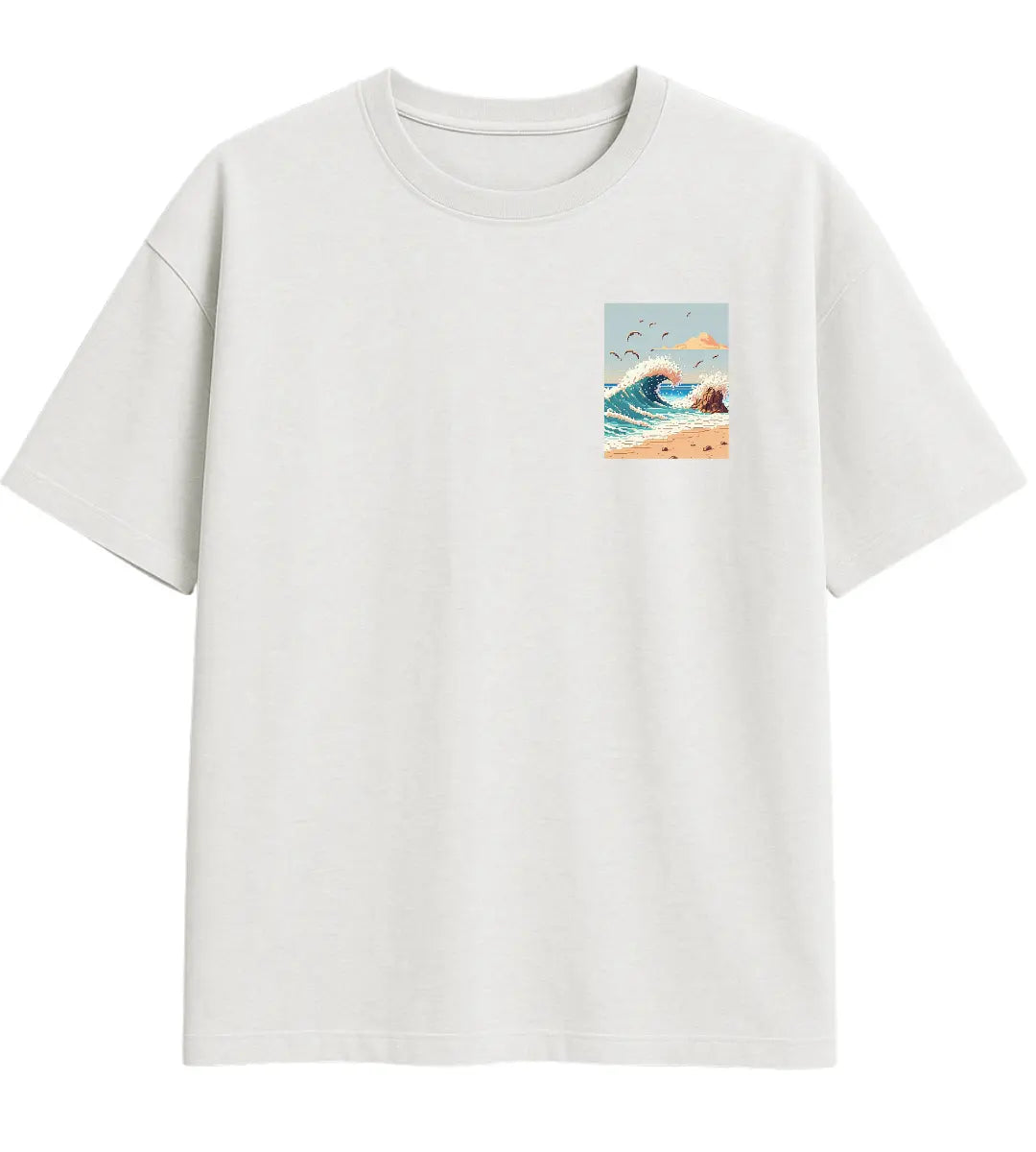 Pixel Wave Oversize T-Shirt Lorinfo