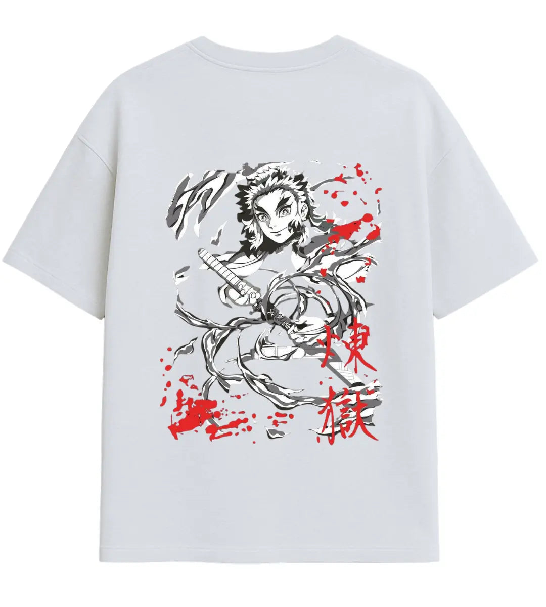 Rengoku Flame Hashira Oversize T-Shirt Lorinfo
