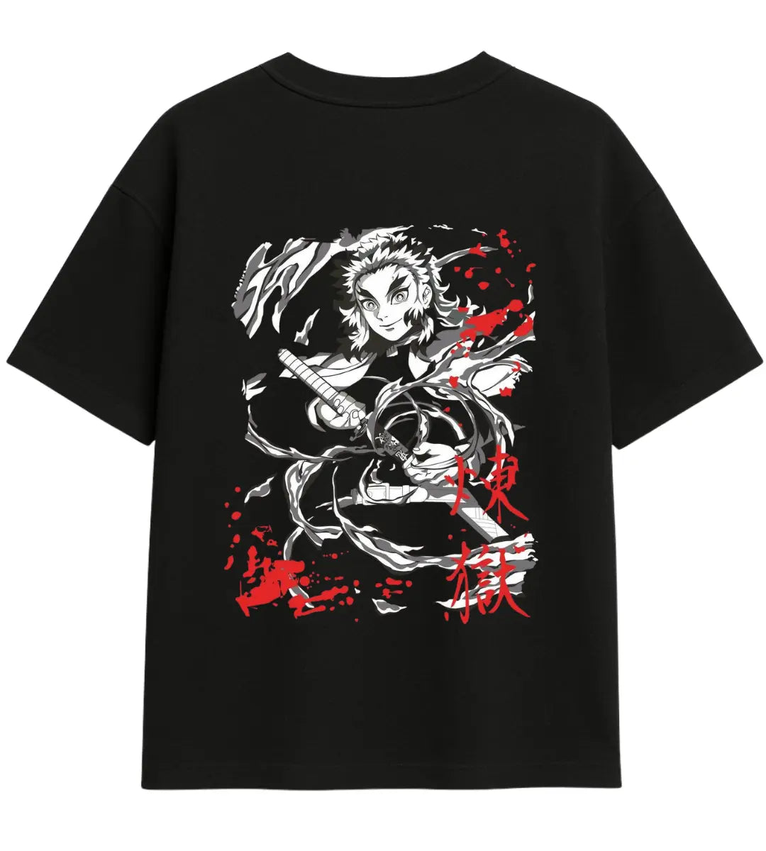 Rengoku Flame Hashira Oversize T-Shirt Lorinfo