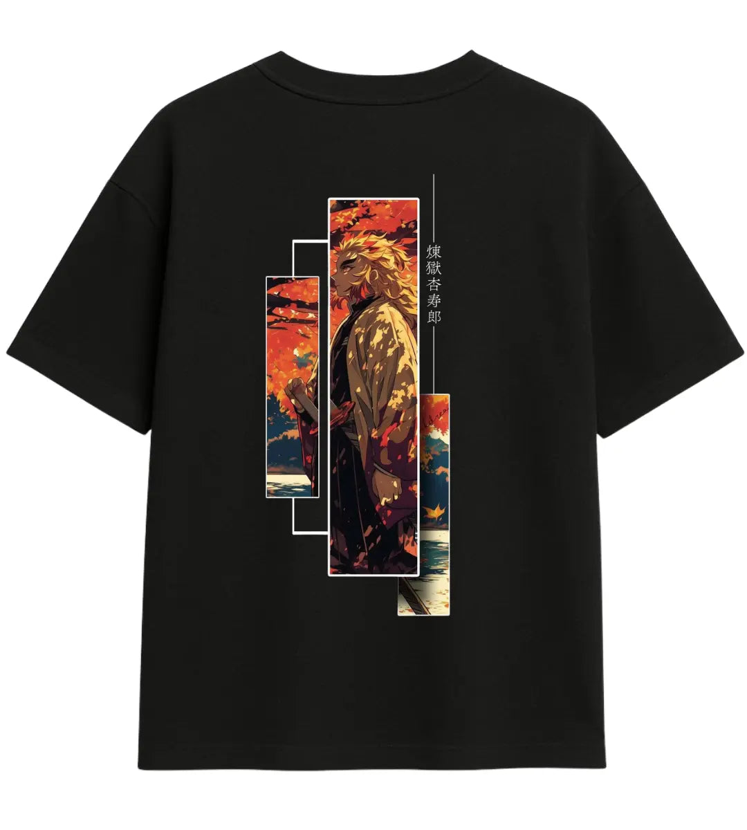 Rengoku Autumn Flame Oversize T-Shirt Lorinfo